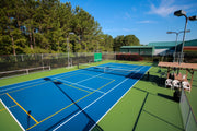 how to play pickleball on a tennis court, set-up pickleball on a tennis court